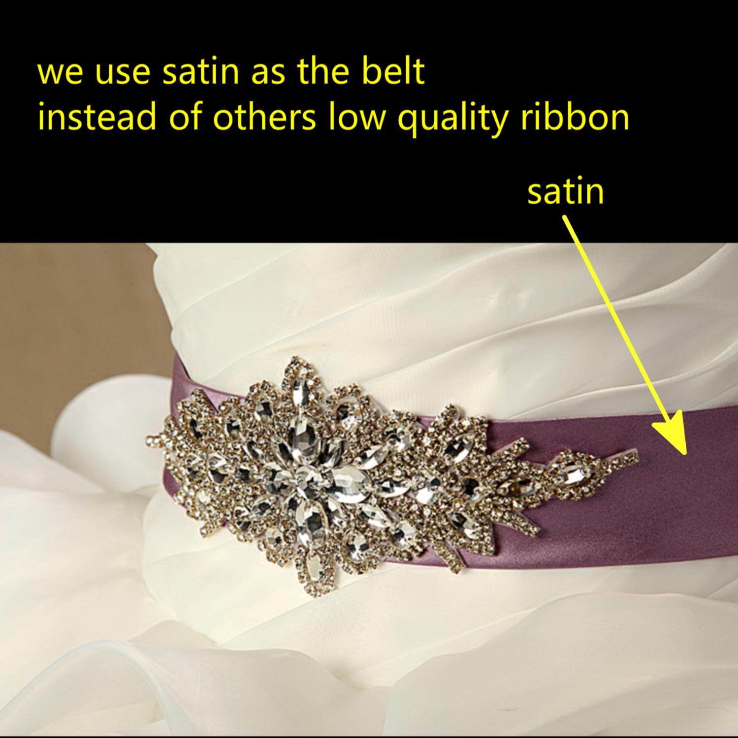 Kristall Hochzeit Satin- Gürtel Strass Tschechische Steine Braut Braut Gürtel Schärpen Hochzeit Zubehör Abend Kleid Gürtel Schärpen
