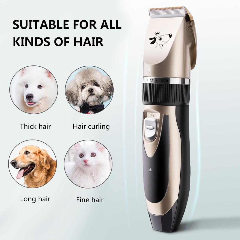 Pet Grooming Tool Electric Pet Dog Hair Clipper Rechargeable Dog Trimmer Set Comb Scissors Grooming Tool Support