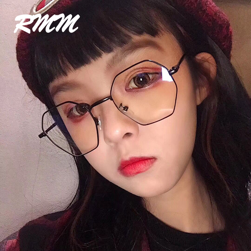 Polygon anti blå lys briller unisex hip hop almindelige briller til mænd kvinder metal ramme briller til bryllupsfest briller