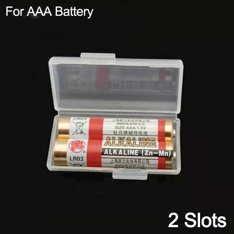 2 4 8 Slots Aa Aaa Plastic Batterij Houder Opbergdoos Batterij Case Cover Voor Aa Aaa Oplaadbare Batterij Container organizer: For 2x AAA
