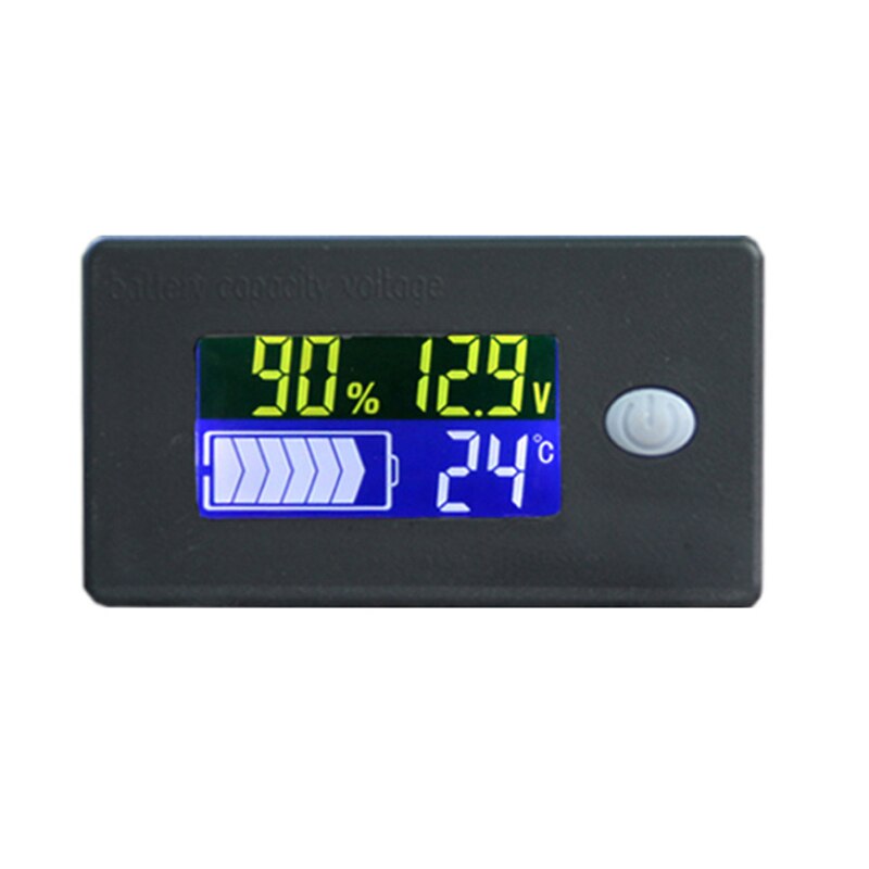 1pcs LCD Acid Lead Lithium Battery Capacity Indicator Voltmeter Voltage Tester With Cable Battery Monitor Meter 12-72V