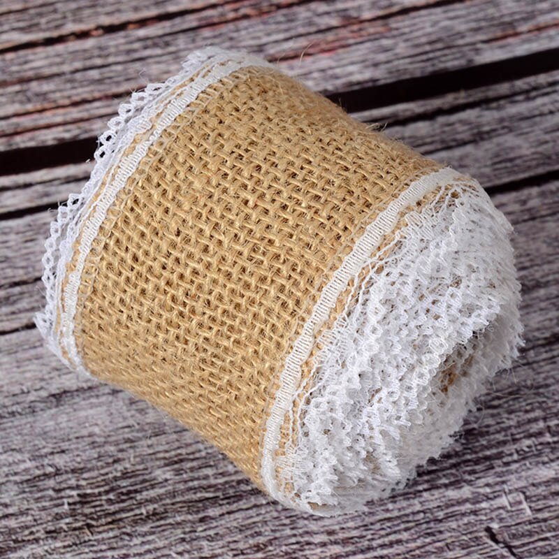 5CM*2M Jute Hessian Burlap Linen Rolls Lace Ribbon... – Vicedeal