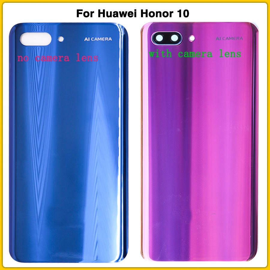 Cubierta de batería OEM para Huawei Honor 10, carcasa, carcasa trasera, reemplazo de puerta con lente de cristal