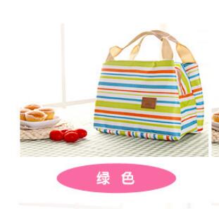 color rayas térmica portátil bolsos para la comida para mujer de los hombres multifunción de almacenamiento de gran capacidad de bolsas de comida Picnic -15: style1