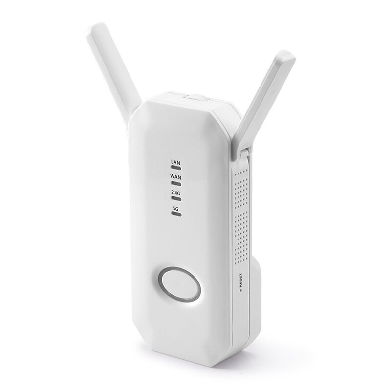 Dual-Band Router 2.4G/5.8G Dual-Band Repeater Wireless Router Wi-Fi Booster/Hotspot with 3 External Antennas EU Plug