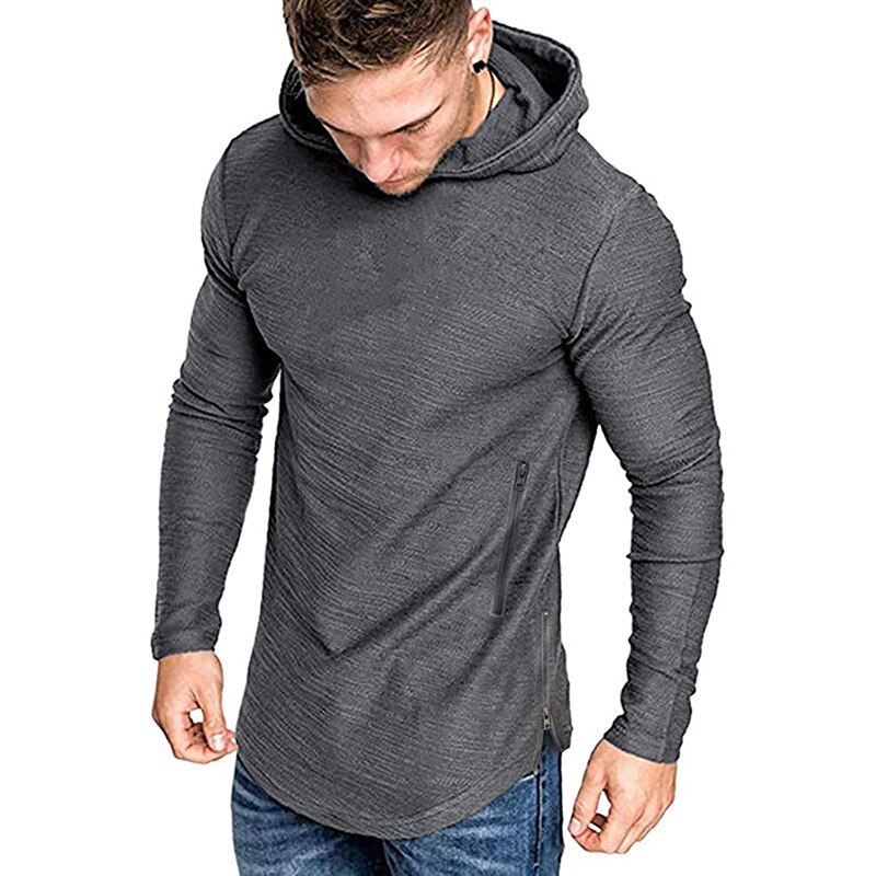 4 cores homens camisolas com capuz manga comprida cor sólida zíper esportes casual outono primavera hoodie exercício outfits plus size S-2XL