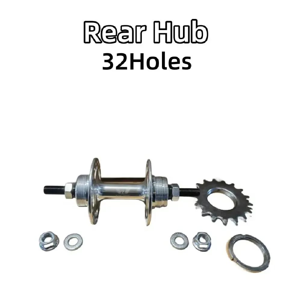 Mozzo bici a scatto fisso da 32/36 fori Mozzi bici da pista con cuscinetto asse da 3/8 "Mozzi bici da corsa a velocità singola 16/17/18t Ruota libera Fixie Parti di biciclette: Radura