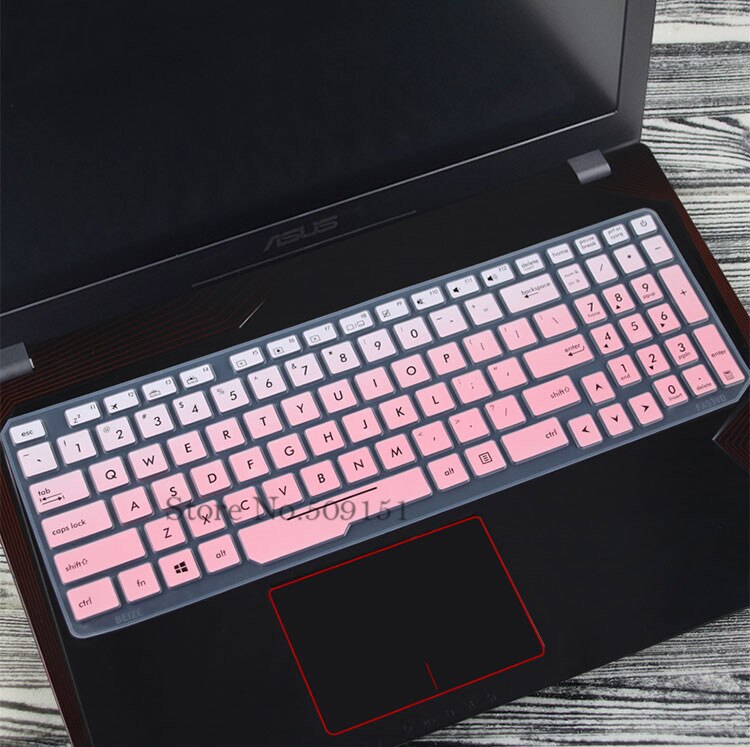 For Asus ROG Strix GL553VD GL553 FZ53VD FX553VE FX553VD FX53VW GL753VE ZX53VW 15 17 inch Notebook keyboard cover protector Skin: Gradual  pink