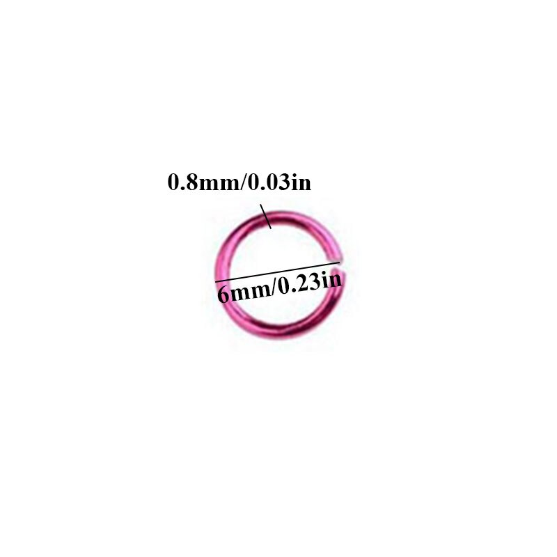 Bague en métal pour ongles, alliage d&#39;aluminium 3D, décorations Nail Art, décor de Piercing, mélange de couleurs, bijoux