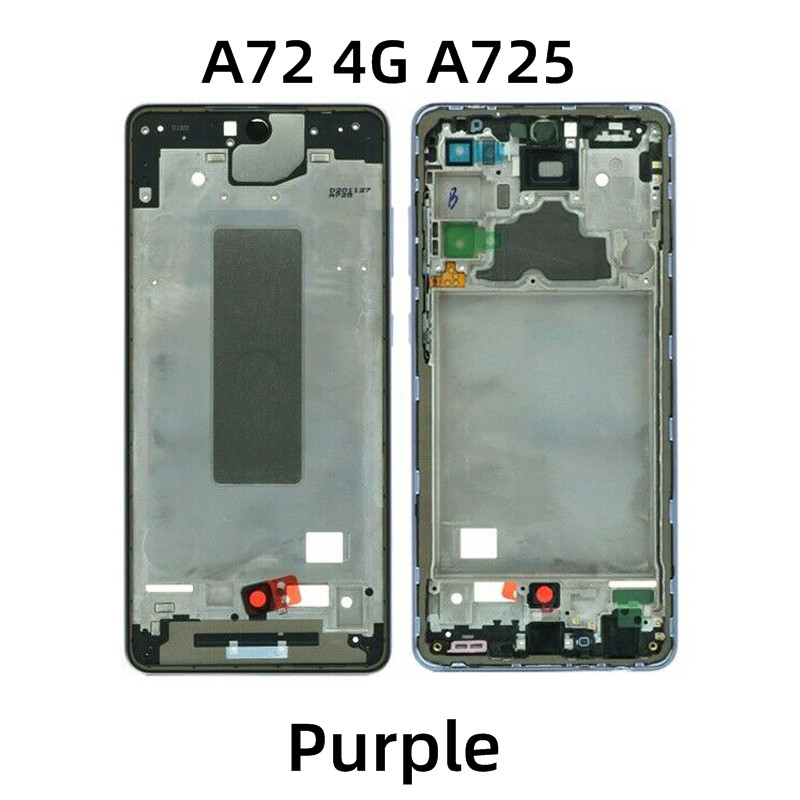 Voor Samsung A72 4G/5G SM-A725 SM-A726 Telefoon Screen Plaat Panel Lcd Bezel Voorframe Behuizing Midden chassis Reparatie Onderdelen: A72 4G Purple