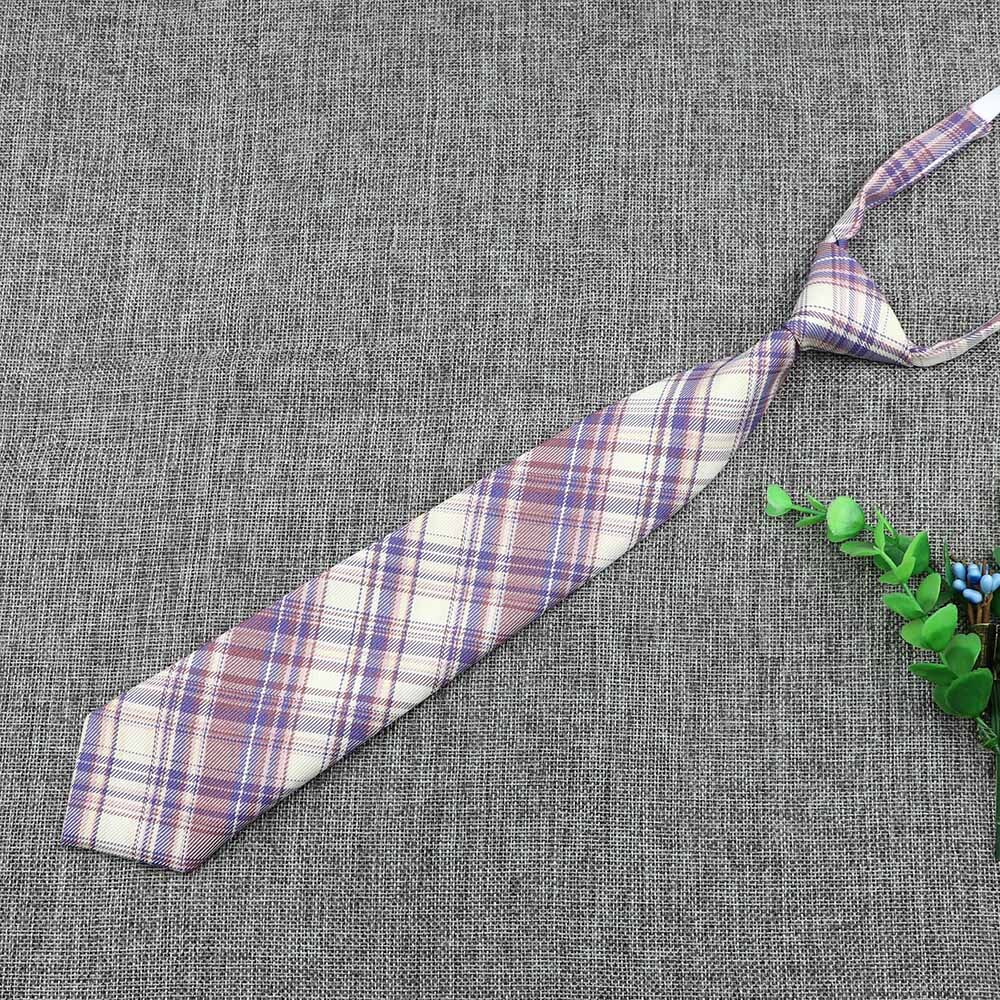 Uniforme paresseux, cravate, Plaid coloré rayé, motif papillon élastique, pour femmes, garçons et filles, accessoire de cravate mignon: 7