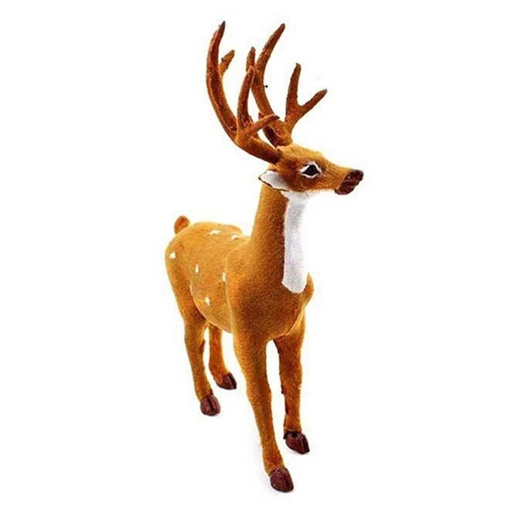 15 20 25cm renne noël cerf poupée noël Elk en peluche Simulation décorations de noël pour la maison nouvel an: 20cm