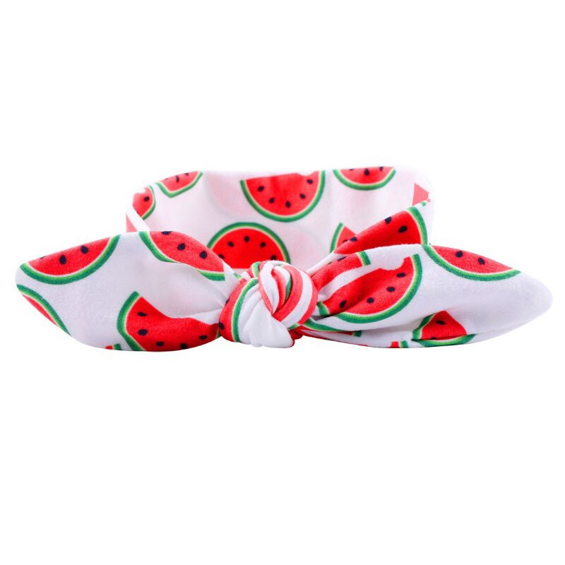 Kids Baby Meisjes Katoen Boog Knoop Kleurrijke Kinderen Leuke Fruit Patroon Hoofdband Kinderen Haarband Hoofd Dragen Accessoires