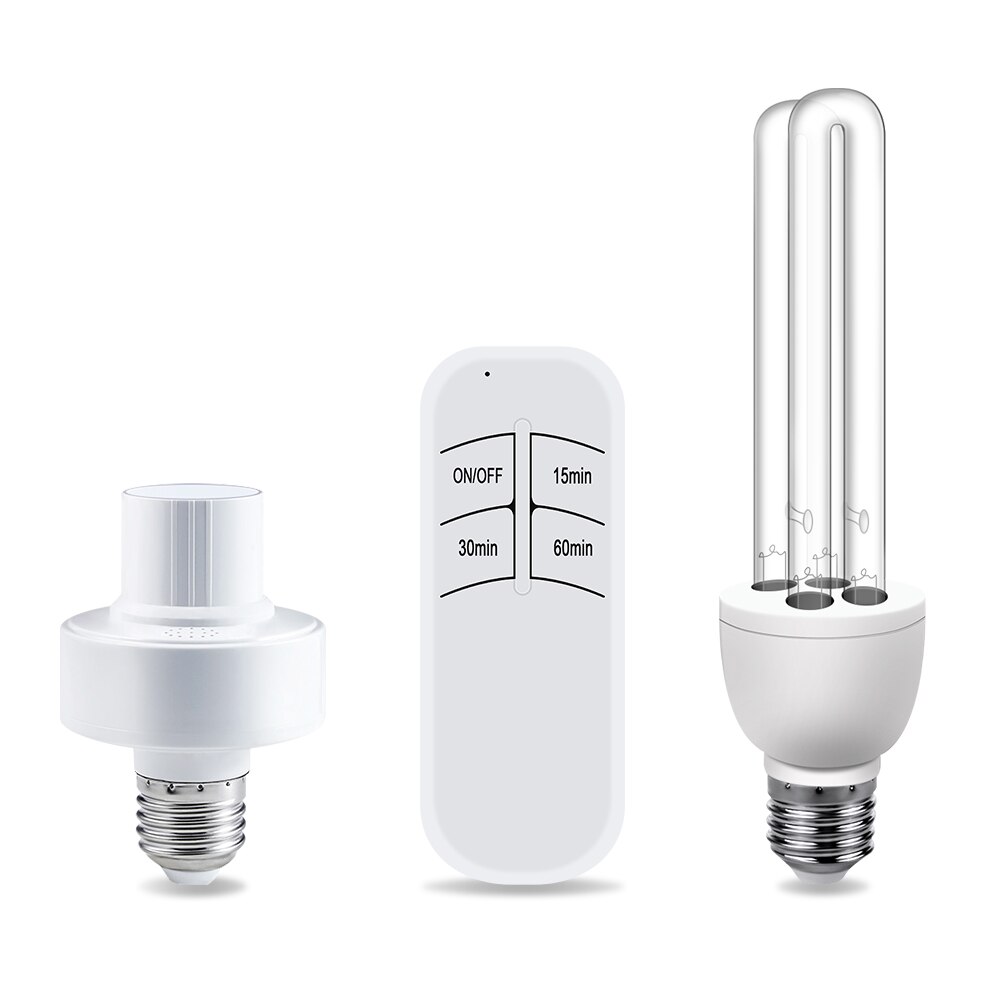 E27 UV Sterilisator Lampe 18W Hause Uv Desinfektion Bakterizide Lampe UVC Keimtötende Birne Sterilisator uv glühbirne: 18W Lampe mit Fernbedienung