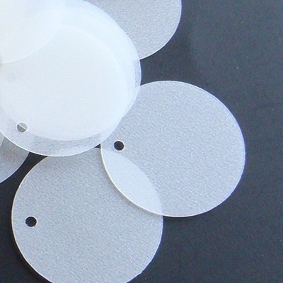 Dull Poolse 3Mm/8/13/20Mm/30Mmtransparent Matte Witte Platte Ronde Pvc Losse pailletten Pailetten Naaien Wedding Craft 1 Gat