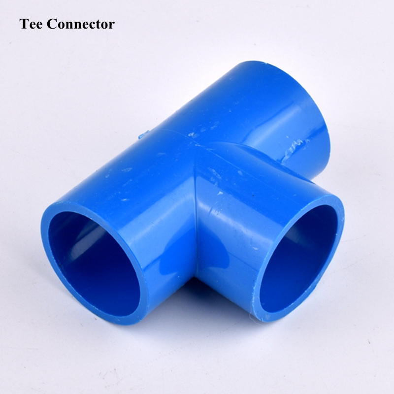 20~63mm PVC Pipe Connector, Straight Elbow Joint End Cap Garden Watering Tee Tube Joint Irrigation Aquarium Fish Tank Fittings: Red / 1''