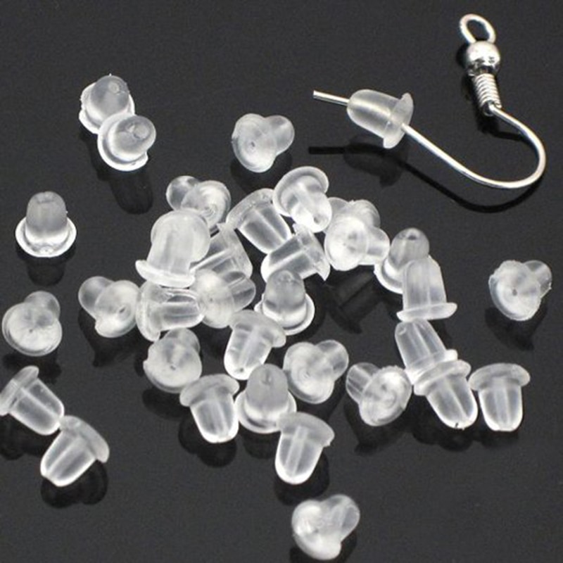 50 Stks/zak Siliconen Rubber Earring Sluiting Stijlen Oor Moer Oorbellen Sieraden Accessoires Inpluggen Earring Back Oorstekers Bevindingen