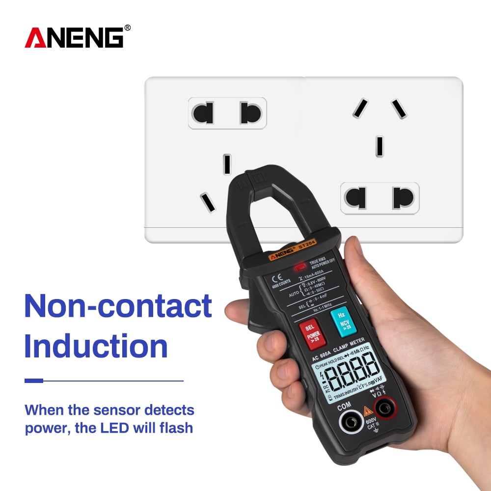 True Rms Mini Digitale Klem Meter Ac/Dc Stroom Spanning Auto Range Capaciteit Frequentie Diode Power Meter Test