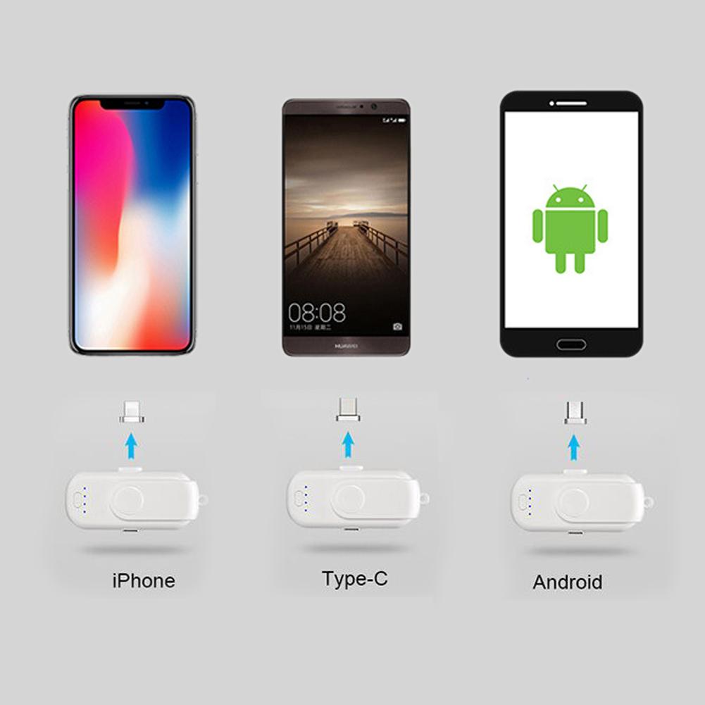 Mini Magnetische Charger Power Bank Micro Usb Type C 1000Mah Draagbare Batterij Oplader Voor 3 In1 Mobiele Telefoon Oplader magetic