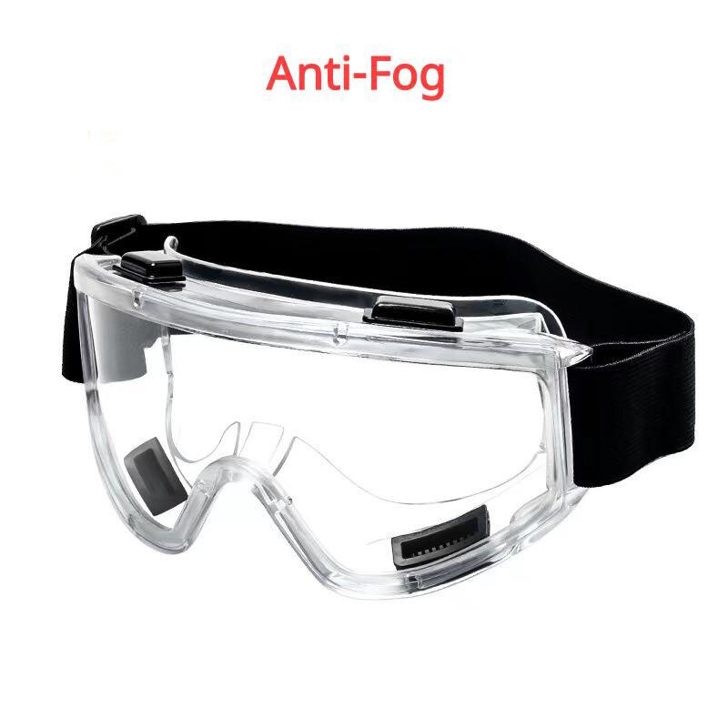 Gafas protectoras transparentes de seguridad, lentes de trabajo a prueba de viento, antisalpicaduras, para investigación Industrial, ciclismo y equitación: Clear frame