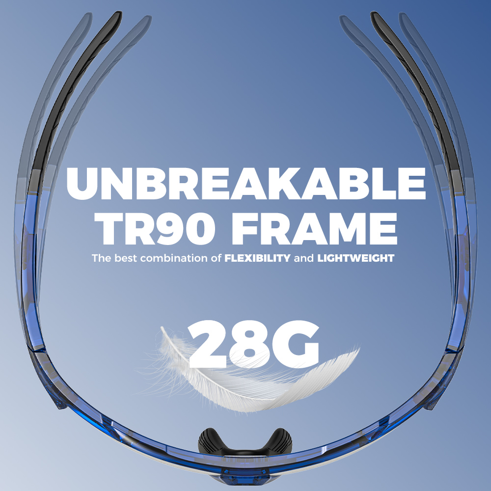 Victgoal fotokromatiske briller  uv 400 24h intelligente skiftbare  tr90- innfatninger for menn terrengsykkel fiske løping sykling sykkeltilbehør