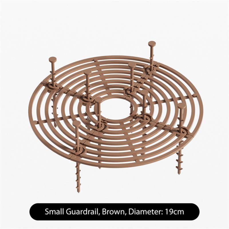 19/52CM Multi-use Plant Pot Cover Square/Round Plastic Pot Grid Soil Guard Cover Plant Protector Garden Accessories: Brown