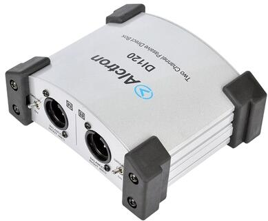 Alctron  di120 zweikanal-passiv-di-box für gitarrenaufnahmen und bühnenauftritte: Silberfarbe