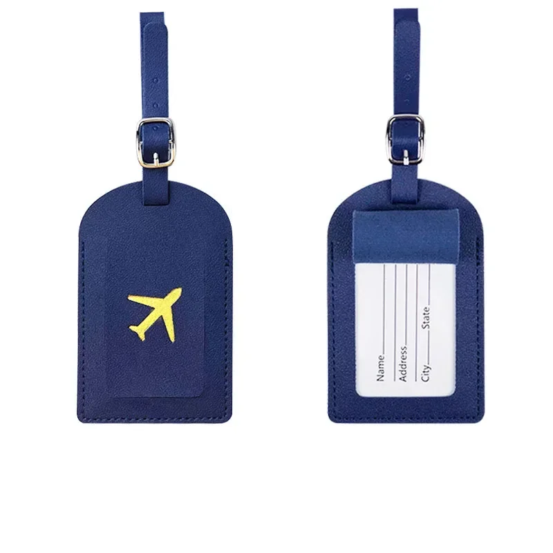 Reise Koffer Tasche Zubehör Leder Gepäck Stichworte Reisepass Abdeckung Ich würde Karte Adresse Name Halfter Etikett Gepäck Internat Tasche Stichworte: Gold