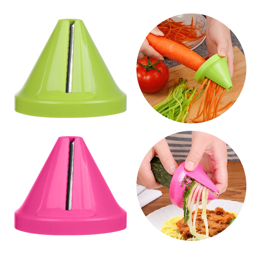 1Pc Multi-function Fruit Vegetable Rotating Shredder Grater Handheld Radish Potato Carrot Spiralizer Slicer Kitchen Tool Green