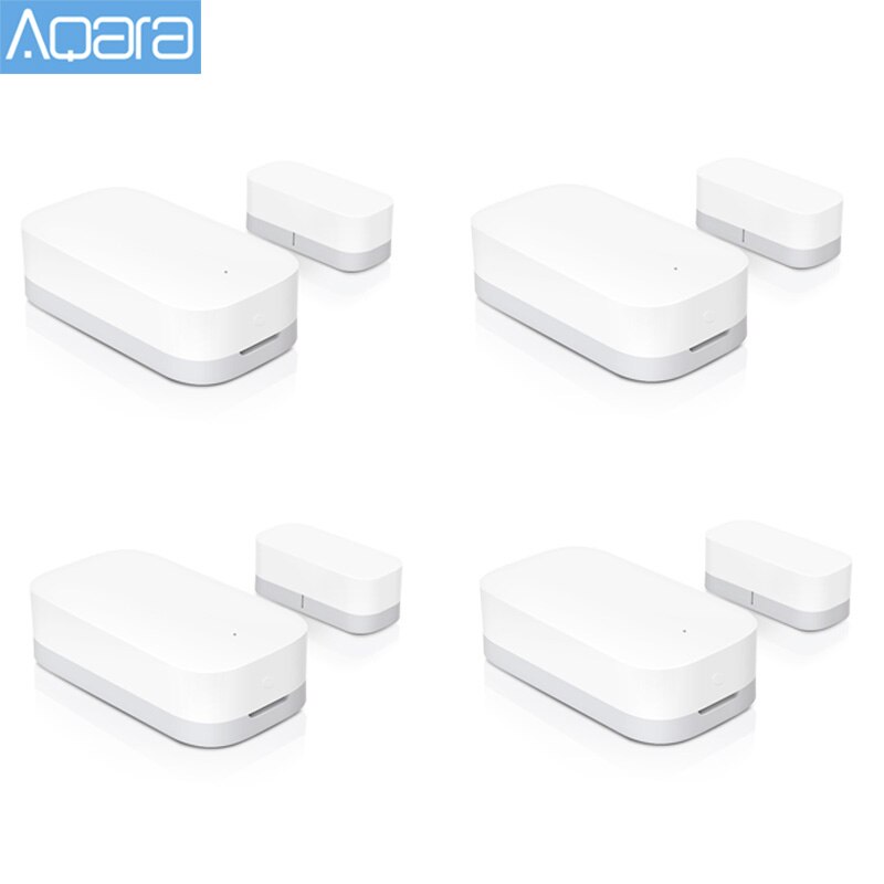 1-4 pièces Aqara capteur de fenêtre de porte Zigbee connexion sans fil capteur de porte intelligent fonctionne avec l'application Mi Home pour Xiaomi Mijia Smart Home: 4Pcs