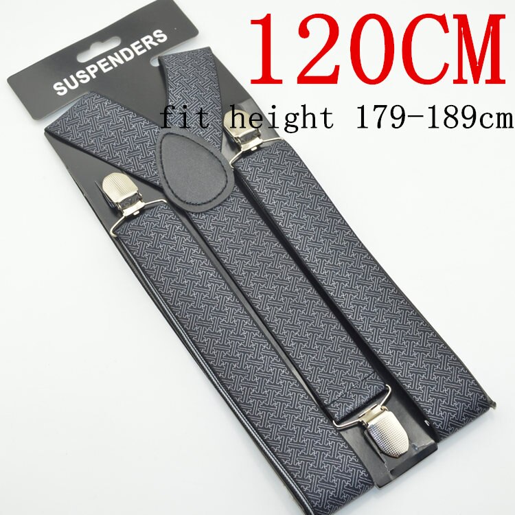 120 cm heren Unisex Clip-op Bretels Elastische 3.5 cm Breed zwart blackground s11 groter Bretels Y-terug Jarretel & Retail: 120CM