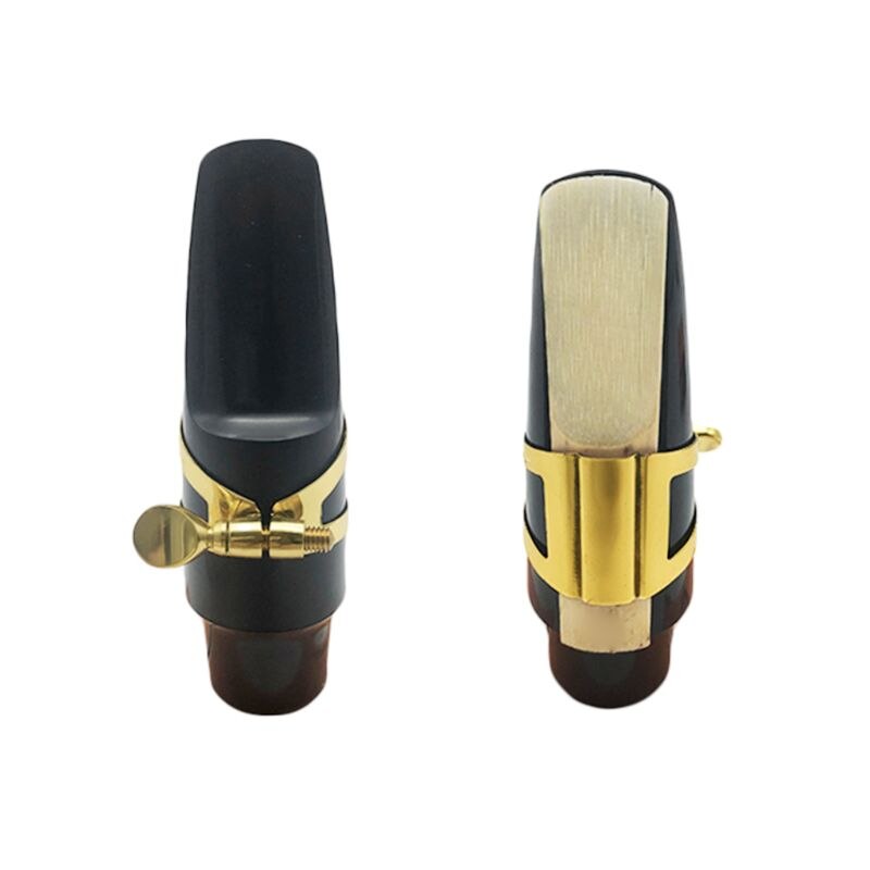 1 Pc Soprano Alto Tenor Saxophone Clarinet In Bb Flexibility Gold Mouthpiece Ligature Accessories 4 Styles