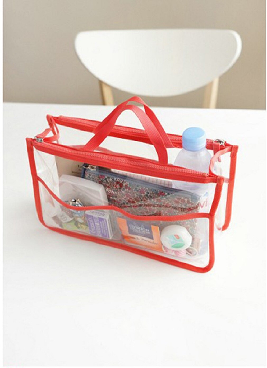 Lokale voorraad dames transparante handtas schoudertas doorzichtige gelei portemonnee clutch plastic: 1