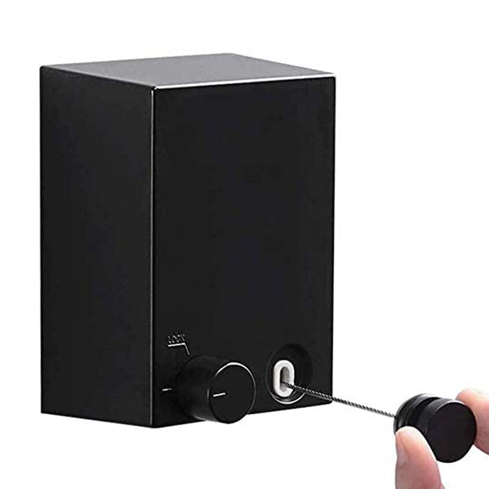 Stretch Washing Clothes Rope Shrinking Wall Mounted Method Punch-free 4.2M Stretch Line Punch-free Retractable Clothesline: Black