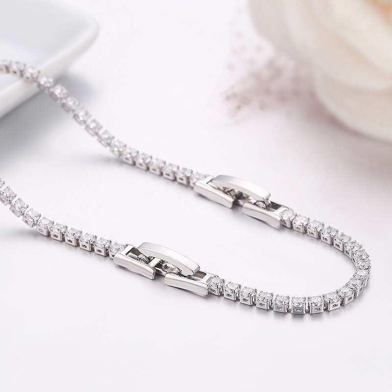 35cm+5cm 2mm gelbgoldene tennis-zirkonia-kette kurze choker-halskette für damen und mädchen schmuck collier collares kolye kette 14 "