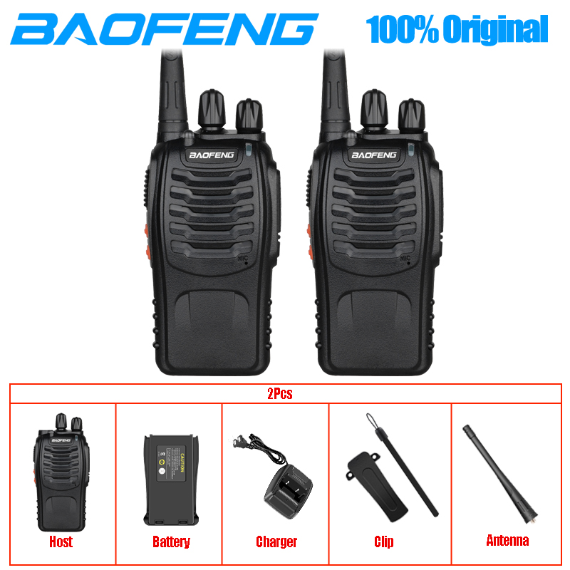 Baofeng BF-888S Walkie Talkie 888s UHF 5W 400-470MHz BF888s BF 888S 666S H777 Long Range Two Way Radio For Hunting Hotel: Red / USB Plug