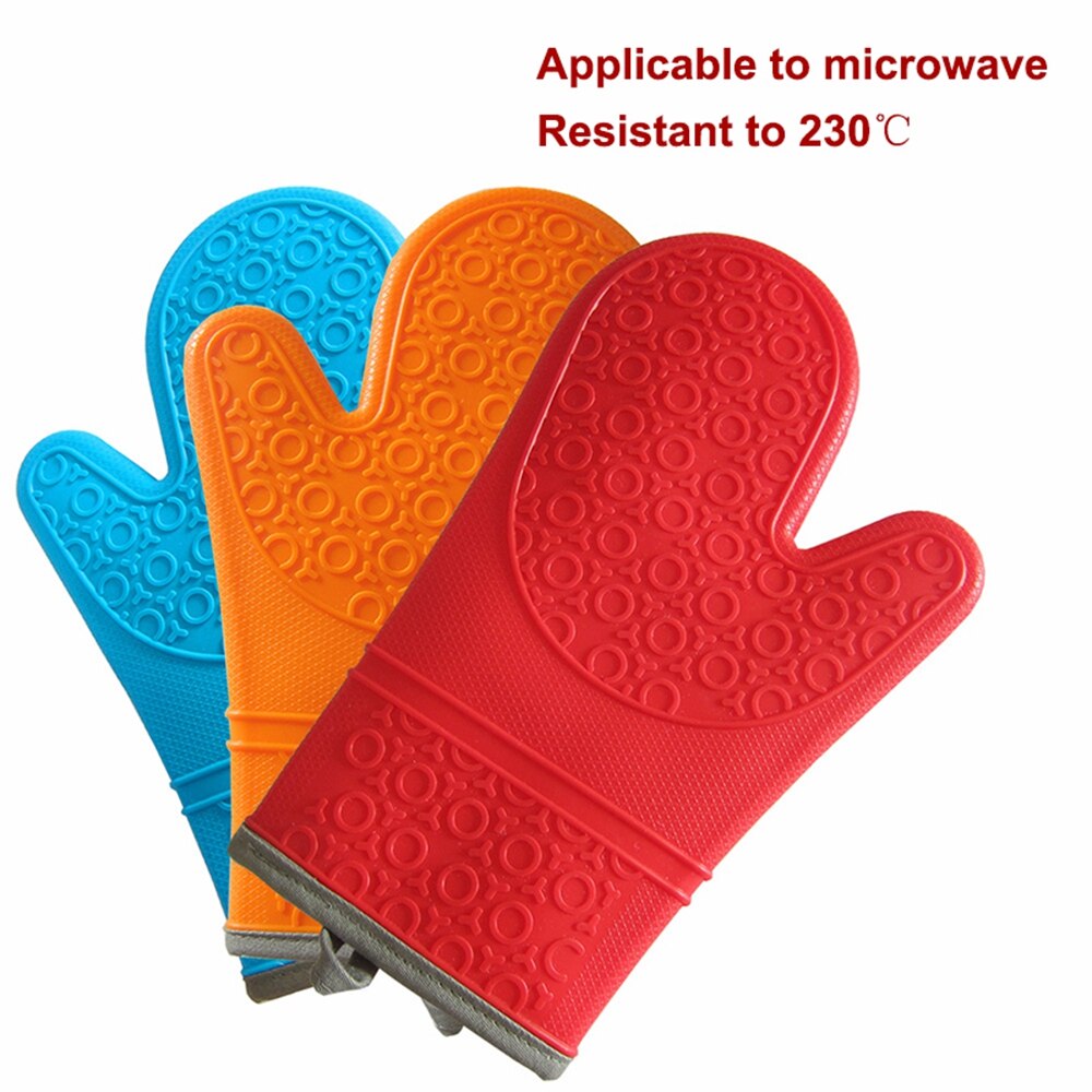 Silicone Anti-slip Heat Resistant Oven Mitten Kitchen Baking Glove