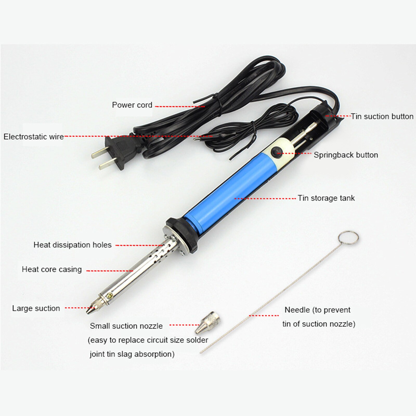 Soldering Iron Pen US/EU Profession Products Soldering Tool Supplies 30W Electric Electric Desoldering Pump
