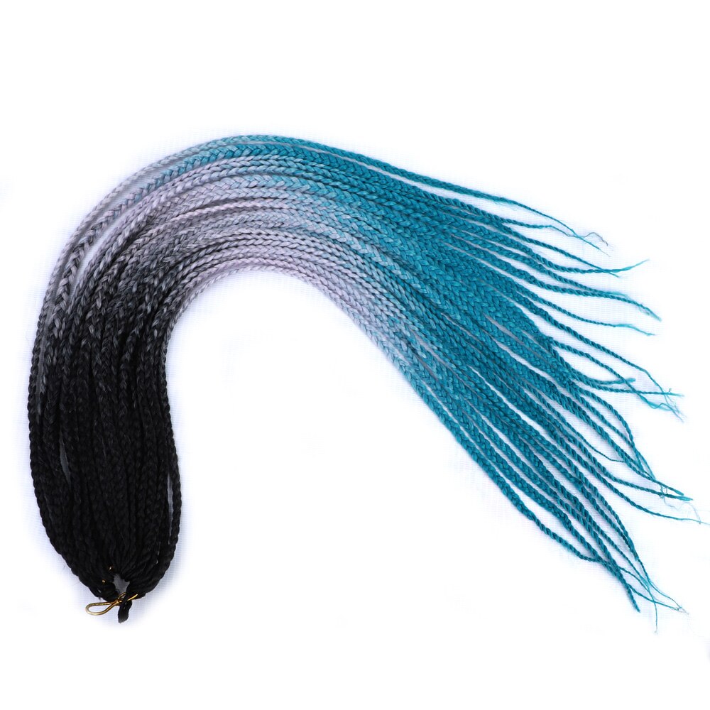 22inch Box Braids 22Strands Senegalese Twist Braids Crochet Hair Extensions Ombre Colors 3S Crochet Braiding Hair: B43