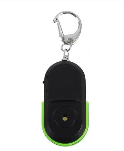 Draadloze Anti-Verloren Alarm Key Finder 10M Locator Sleutelhanger Whistle Sound Afstandsbediening Met Led Licht Mini Anti lost Key Finder: green