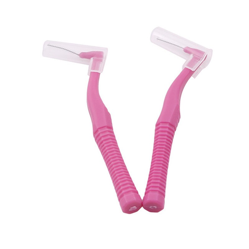 L Vorm Push-Pull Rager 20 Stks/doos Oral Care Tanden Bleken Dental Tooth Pick Tand Orthodontische Tandenstoker Tandenborstel