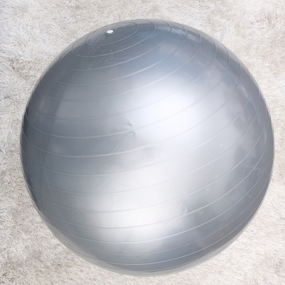 65cm 800g Anti Burst Stability Yoga Ball Balancing Devcie Exercise Tool for Fitness Gym Workouts with Pump Air Clam: Silver