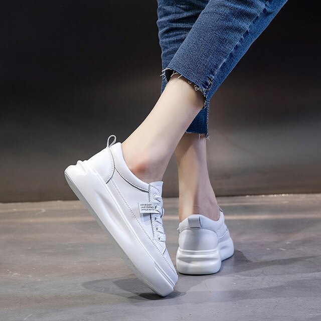 Krokodil Frauen Skateboard Schuhe Sneaker Leder Höer ErhöHenne Flache Schuhe frauen Athletisch Sport Schuhe schuhe aus Weiß