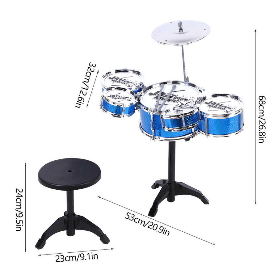 Muziekinstrument Speelgoed Baby Kind Early Educatief Set Simulatie Muziekinstrument Speelgoed Met Kruk Voor