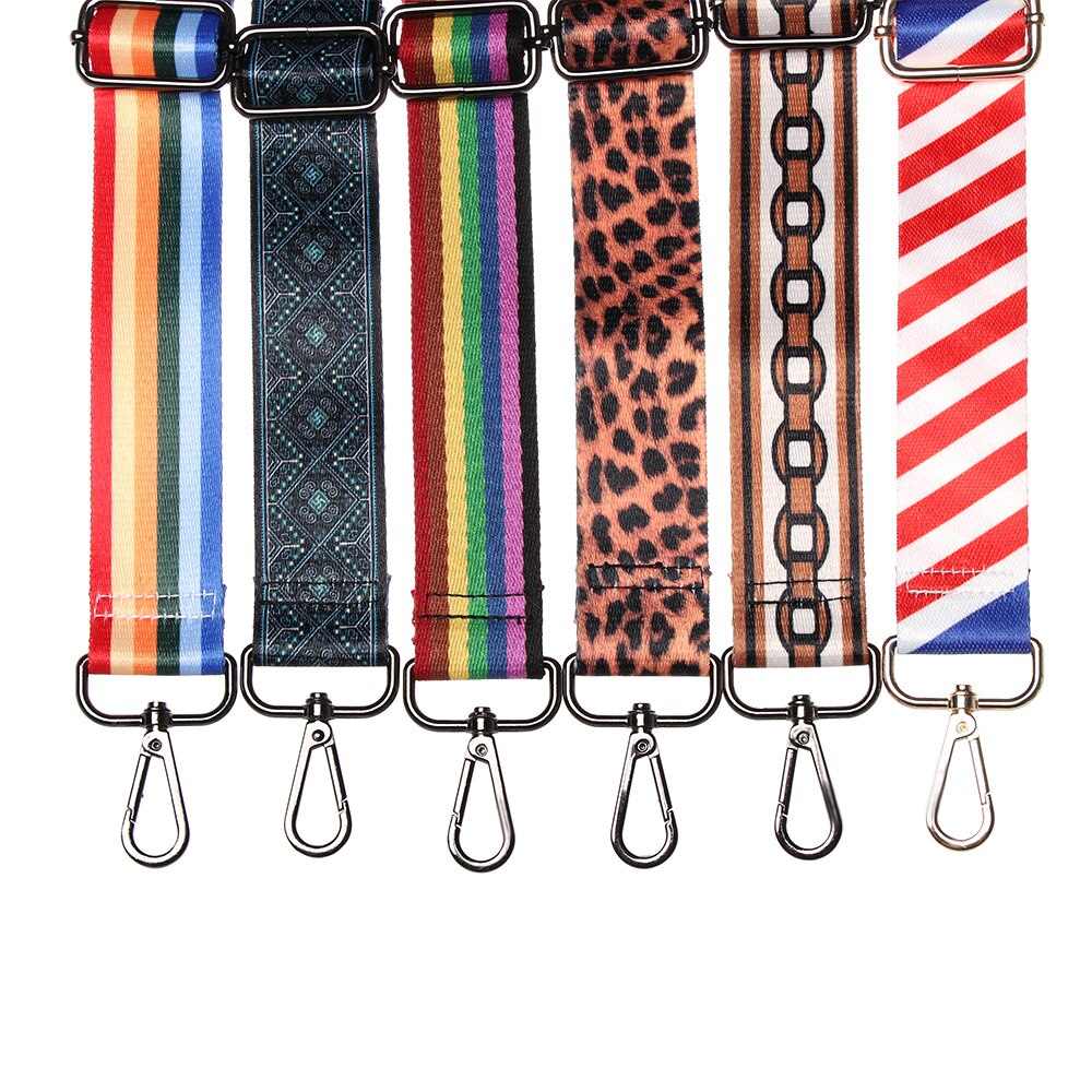 Rétro sangles pour sacs femmes arc-en-ciel réglable sac à bandoulière ceinture chaîne décorative sac à main sangles sac accessoires