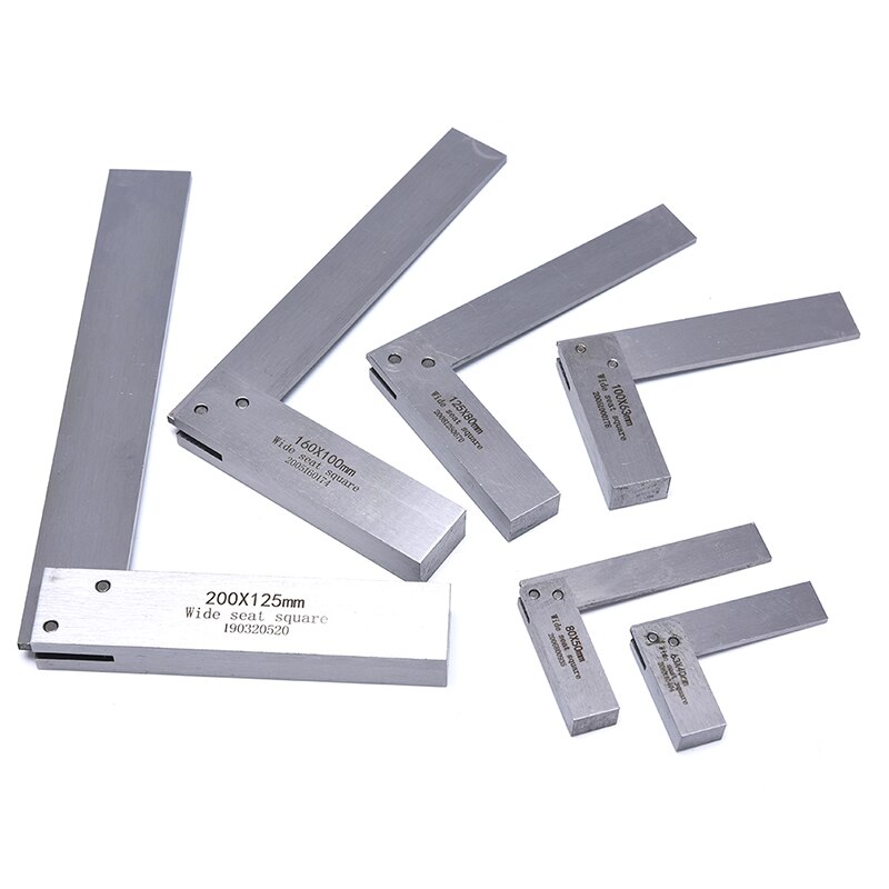 90 Degree Right Angle Precision Ground Steel Angle Ruler Gauge Protractor