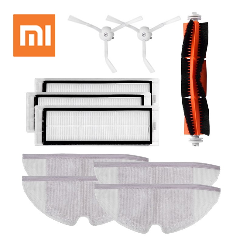 10Pcs Stofzuiger Zijborstel Hepa Filter Roller Borstel Mop Voor Xiaomi Mi Robot S50 S51 Stofzuiger Onderdelen Accessoires