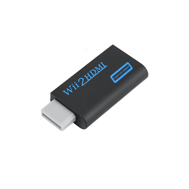 Full  hd 1080p wii to hdmi-compatible converter adapter, wii 2 hdmi-compatible converter, 3,5mm audio for pc hdtv monitor display: Black