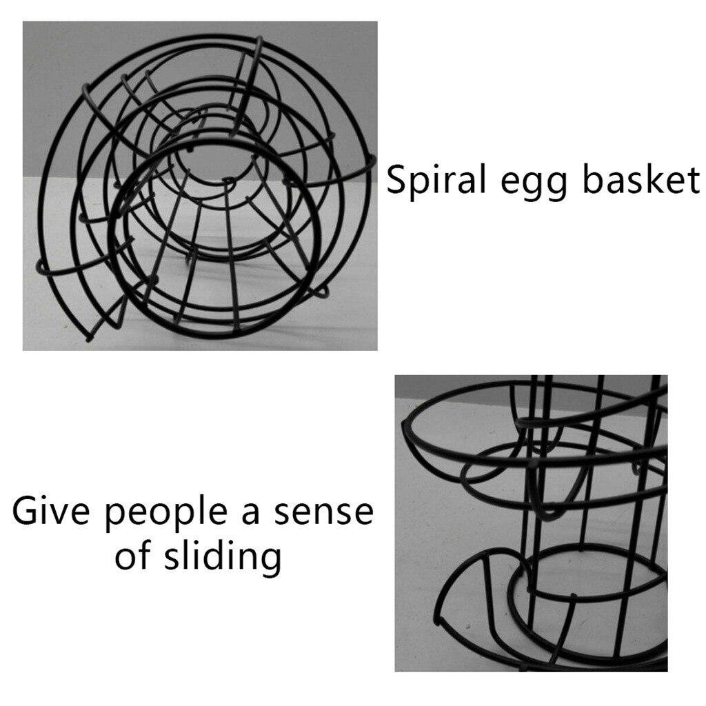 Egg Deluxe Spiraling Dispenser Rack Basket Storage Space Up To 24 Large Capacity Egg Case Holder Box Container Egg Racks Shelf