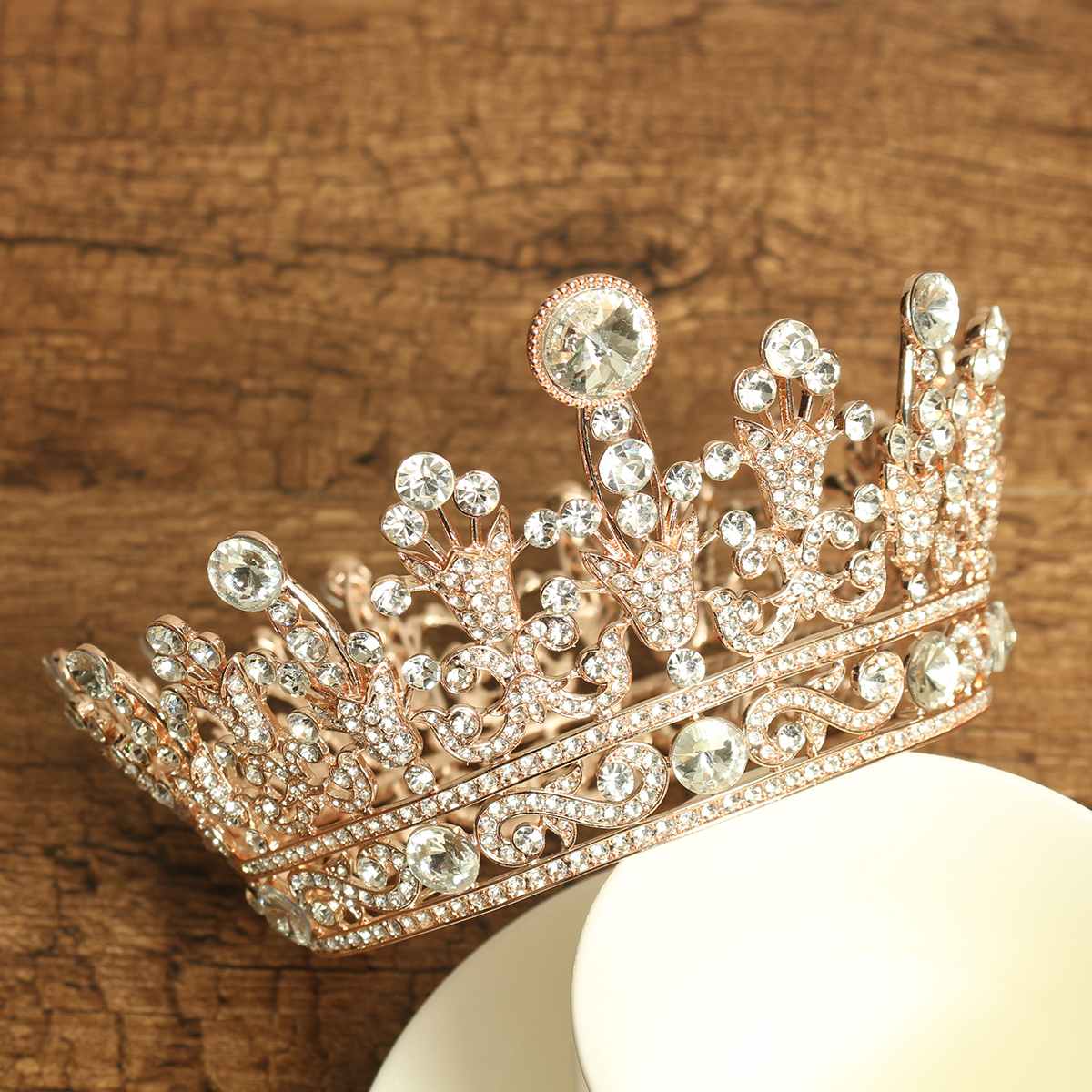 1X Tiara Crown Braut Strass Kristall Tiaras und Kronen Stirnband Mädchen Brautjungfer Hochzeit Haar Accessiories Haar Schmuck